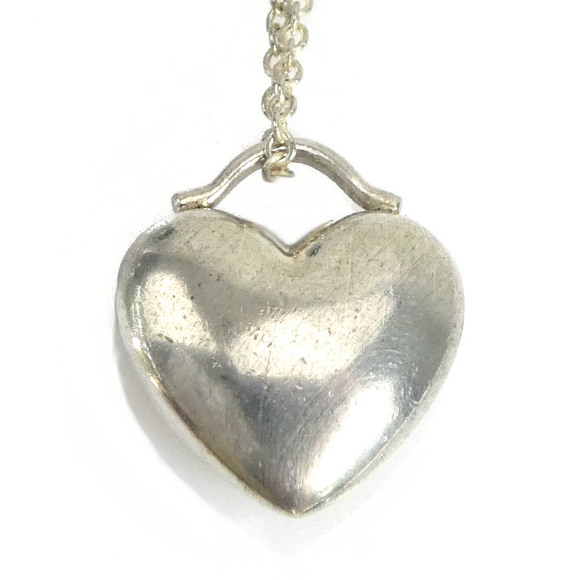 Tiffany Heart Lock Necklace Silver